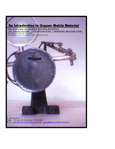 An introduction to Orgonite matrix material