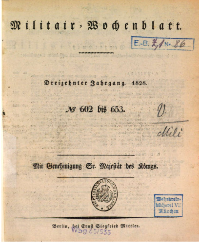 Militär-Wochenblatt