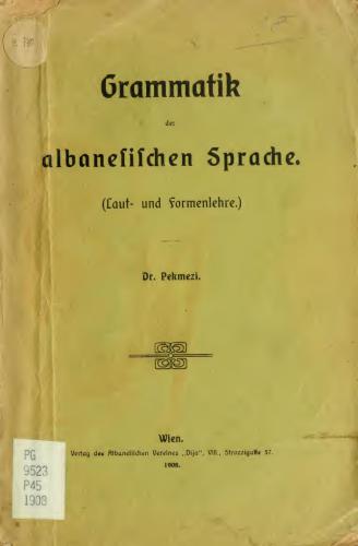 Grammatik der albanesischen Sprache: Laut - und Formenlehre