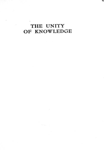 The Unity of Knowledge