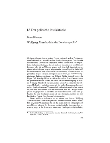 Wolfgang Abendroth in der Bundesrepublik