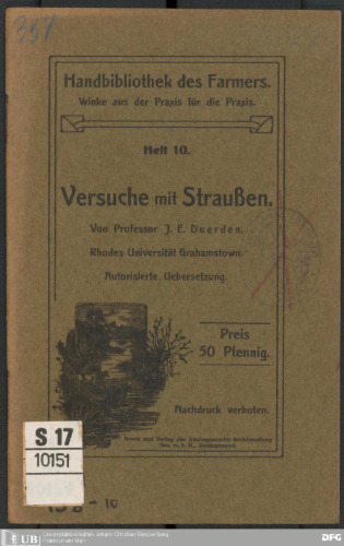 Versuche mit Straußen
