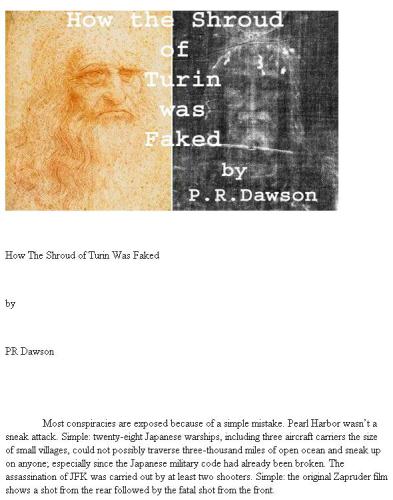 How the Shroud of Turin Was Faked