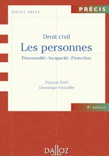 Droit civil. Les personnes