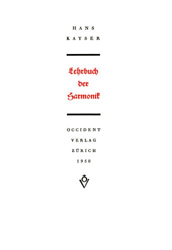 Lehrbuch der Harmonik