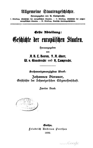 Geschichte der Schweizerischen Eidgenossenschaft / Bis 1516