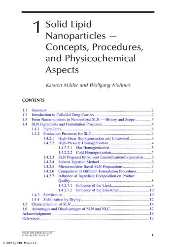 Lipospheres in Drug Targets and Delivery: Approaches, Methods, and Applications
