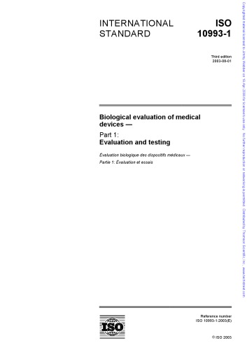 Biological evaluation of medical device