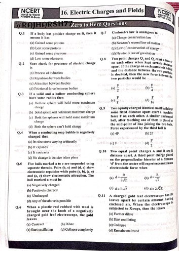 NCERT WORD TO WORD PHYSICS CLASS XII