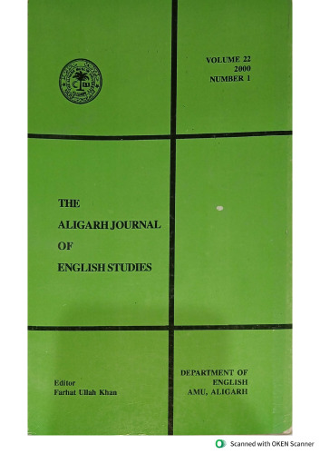 The Aligarh Journal of English Studies