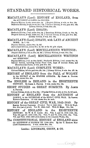 History of England in den eighteenth century