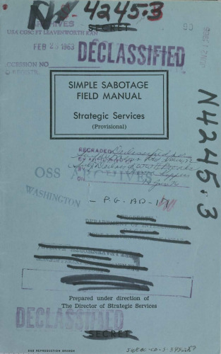 OSS Simple Sabotage Manual