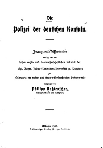 Die Polizei der deutschen Konsuln