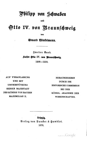 Kaiser Otto IV. von Braunschweig 1208 - 1218