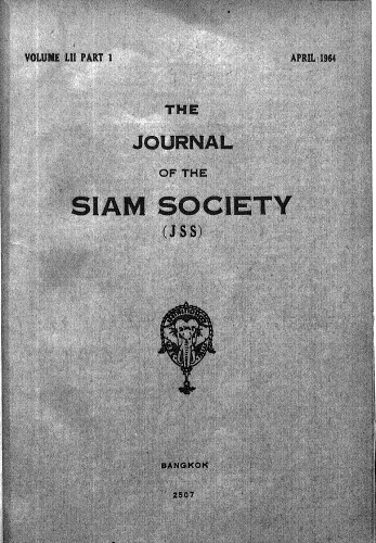 Journal of the Siam Society; 52