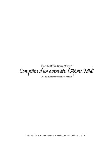 Comptine D'un Autre été L'après-midi (из к/ф Сумерки)