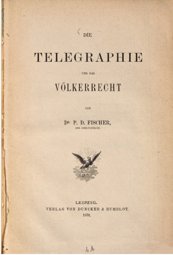 De Telegraphie und das Völkerrecht