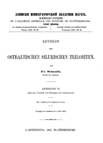 Revision der ostbaltischen silurischen trilobiten.
