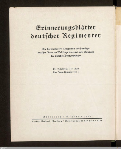 Das Jäger-Regiment Nr. 3