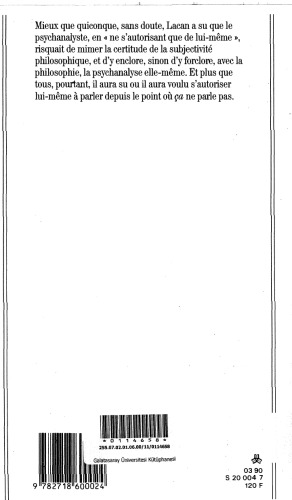 Le Titre de la Lettre: une lecture de Lacan