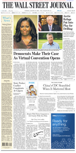 Wall Street Journal Tuesday August 18, 2020
