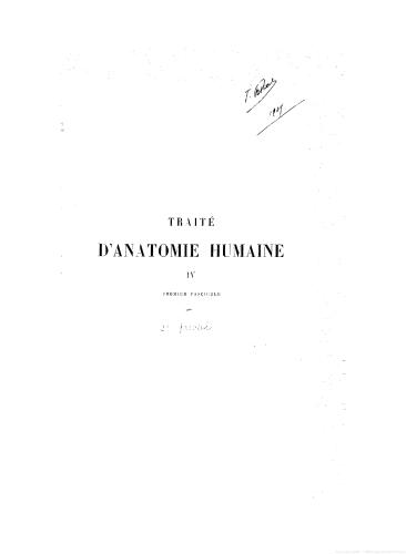 Traite d'anatomie humaine (5 tomes)