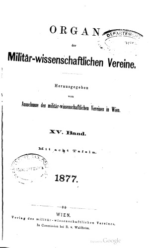 Organ des militär-wissenschaftlichen Vereins