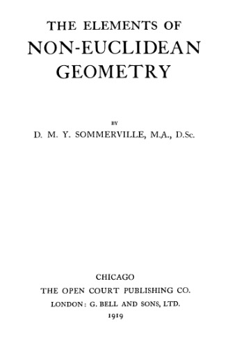 The elements of non-Euclidean geometry