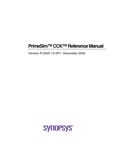 PrimeSim™ CCK™ Reference Manual