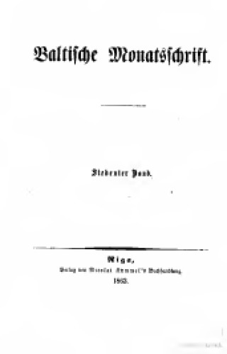 Baltische Monatsschrift