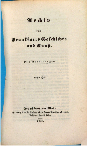 Archiv für Frankfurts Geschichte und Kunst