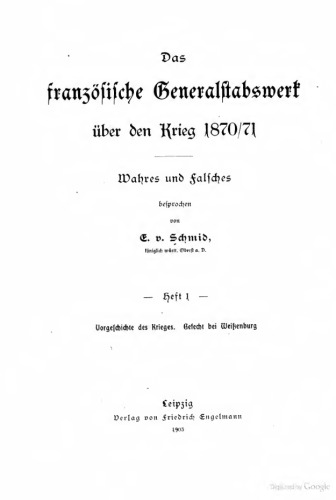 Vorgeschichte des Krieges. Gefecht bei Weißenburg