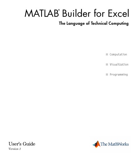 MATLAB Builder for Excel