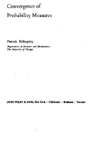 Convergence of probability measures