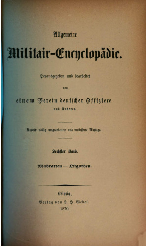Allgemeine Militair-Encyclopedie [Militär-Enzyklopädie]