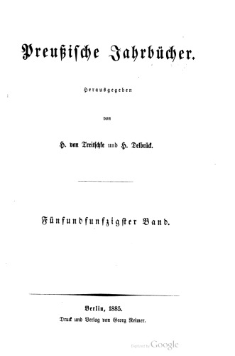Preußische Jahrbücher
