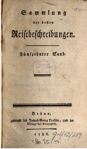 Sammlung der besten Reisebeschreibungen