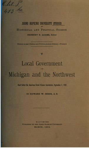 Local Government in Michigan and the Northwest