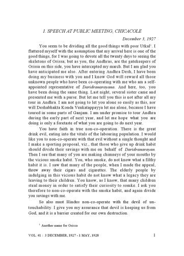 The Complete Works of Mahatma Gandhi Volume 41
