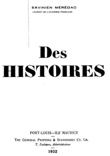 Des Histoires