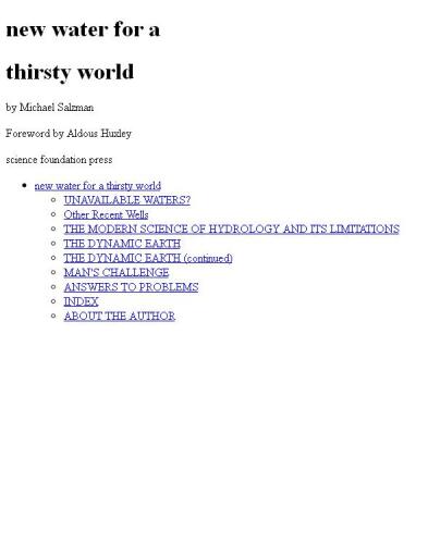 New water for a thirsty world.