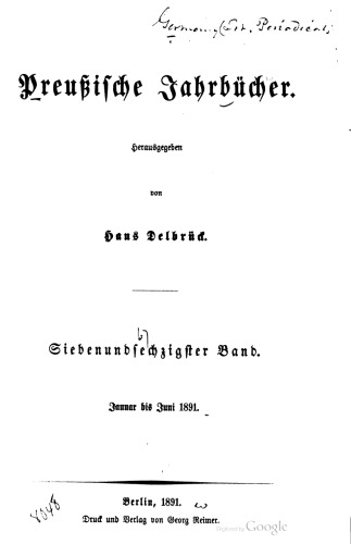 Preußische Jahrbücher