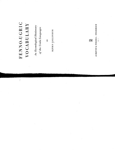 Fenno-Ugric Vocabulary