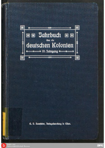 Jahrbuch über die deutschen Kolonien