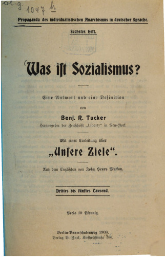 Was ist Sozialismus? Eine Antwort und eine Definition