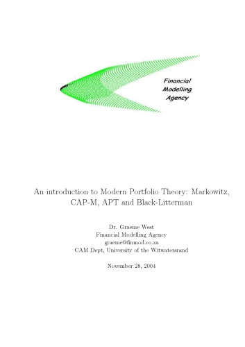 An introduction to modern portfolio theory