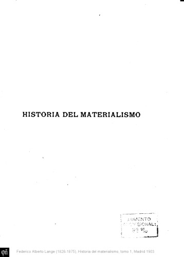 Historia del Materialismo