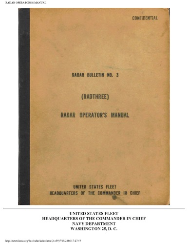 Radar Operators Manual - RADTHREE [website capture]