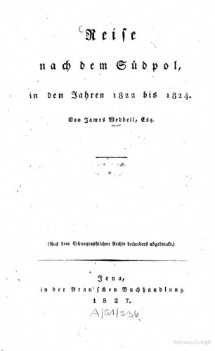 Reise nach dem Südpol in den Jahren 1822 bis 1824