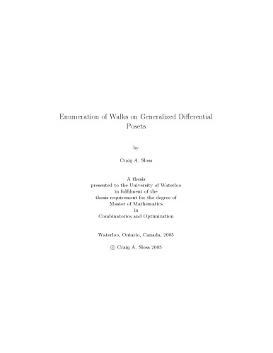 Enumeration of Walks on Generalized Differential Posets [Master thesis]